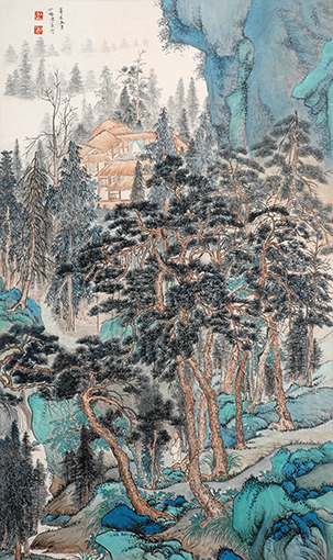 拟父《松风山居图》 70×42cm   2001年